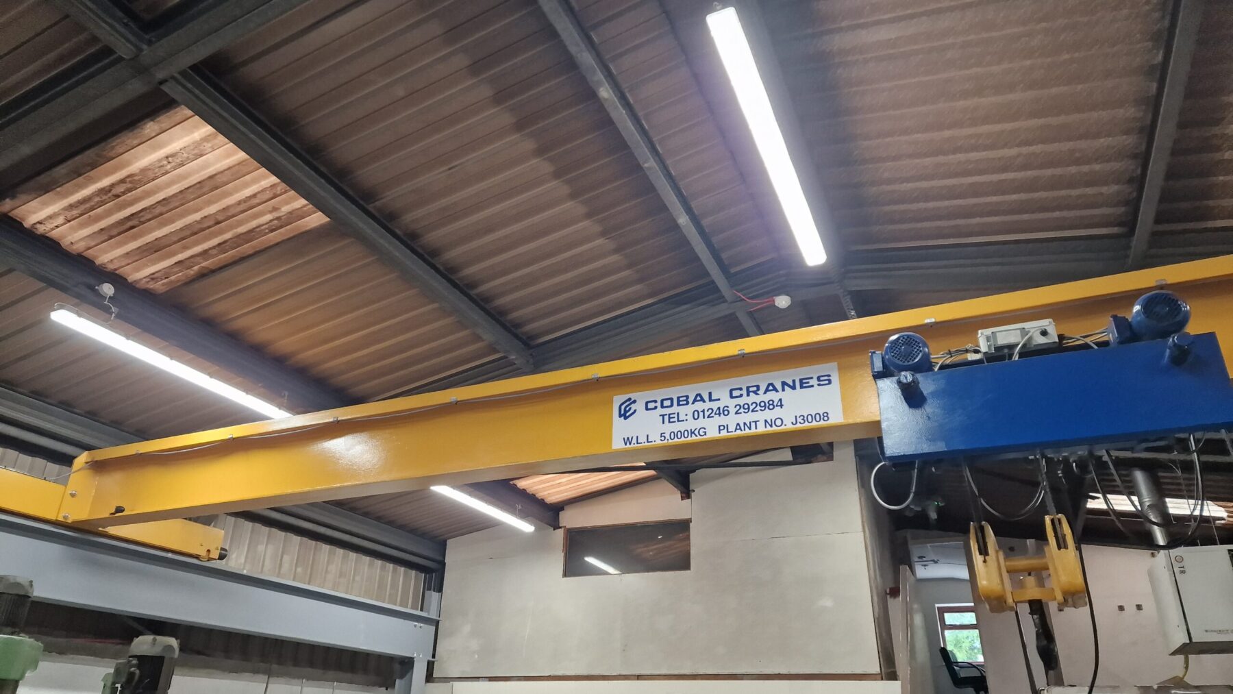 10 Meter 5T Crane Fitted – Misia Hoist Unit – 12 Mtr Gantry Install Northampton 10 Meter 5T Crane Fitted - Misia Hoist Unit - 12 Mtr Gantry Install Northampton