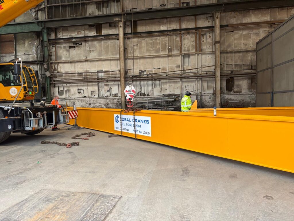 1 Ton Twin Beam Overhead Workshop Crane Installed