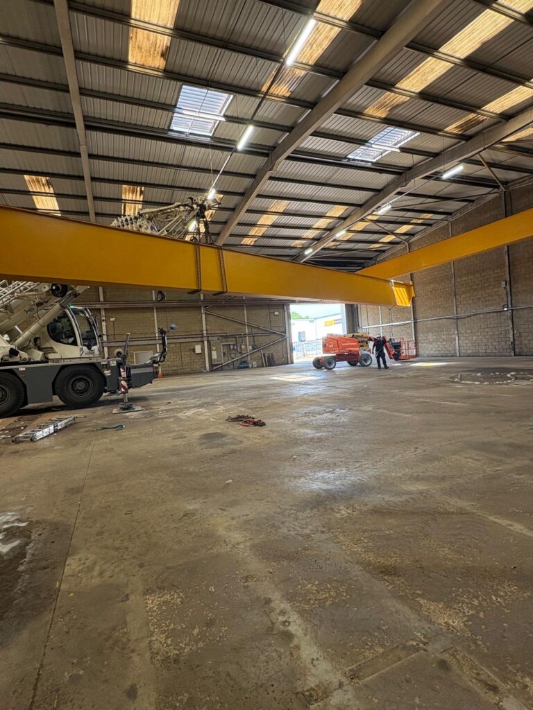 1 x Twin beam crane fitted with a Demag crab unit