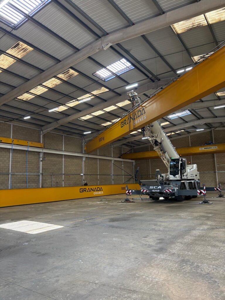 5000kg Twin beam crane fitted with a Demag crab unit